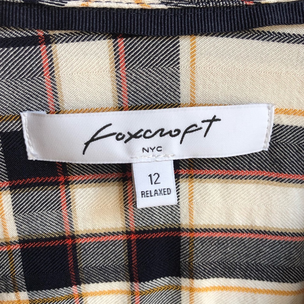 Foxcroft Plaid Button Down Blouse - image 2